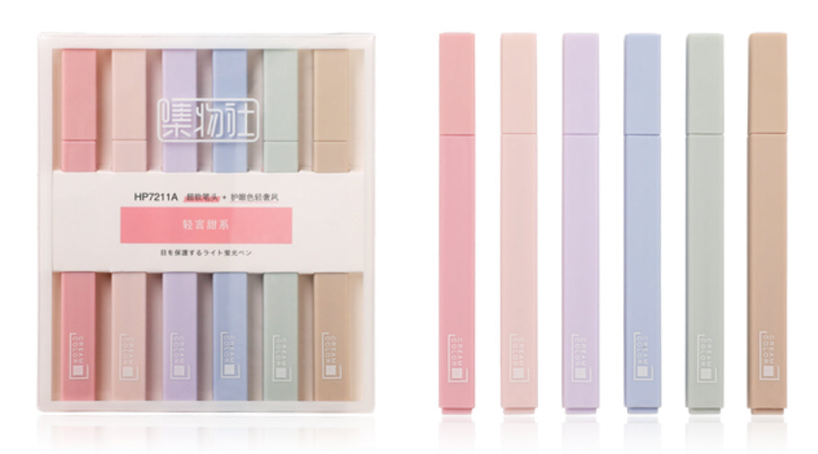 Muted Pastel Highlighter Pen Set