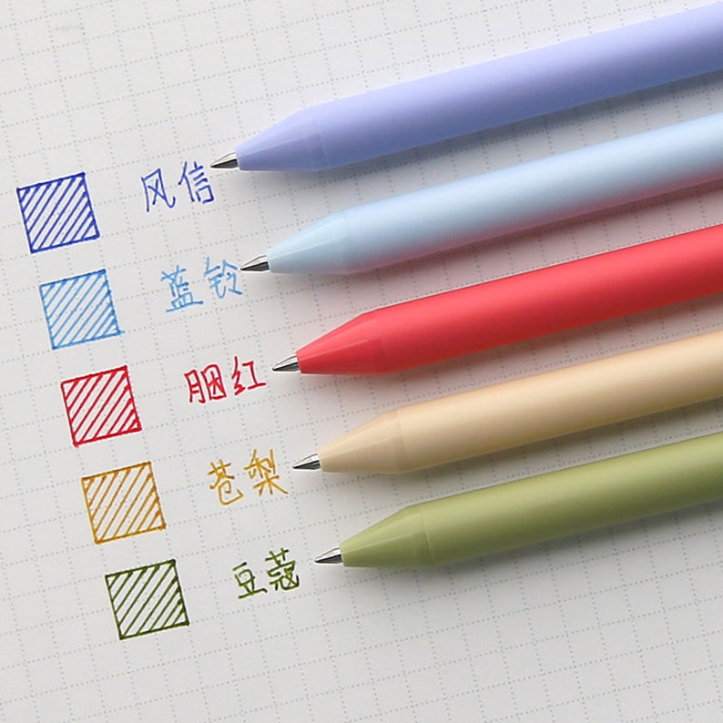 Coloured Retractable Gel Pens