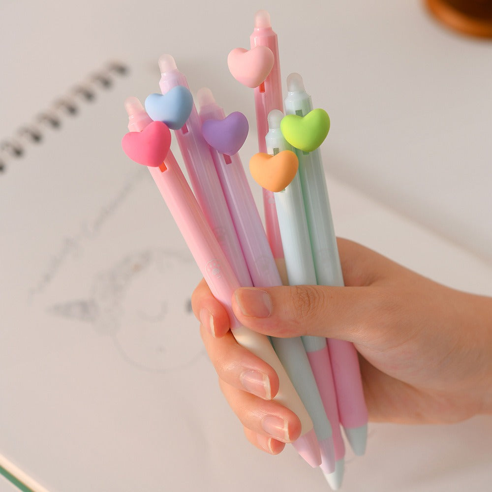 Erasable Heart Gel Pens