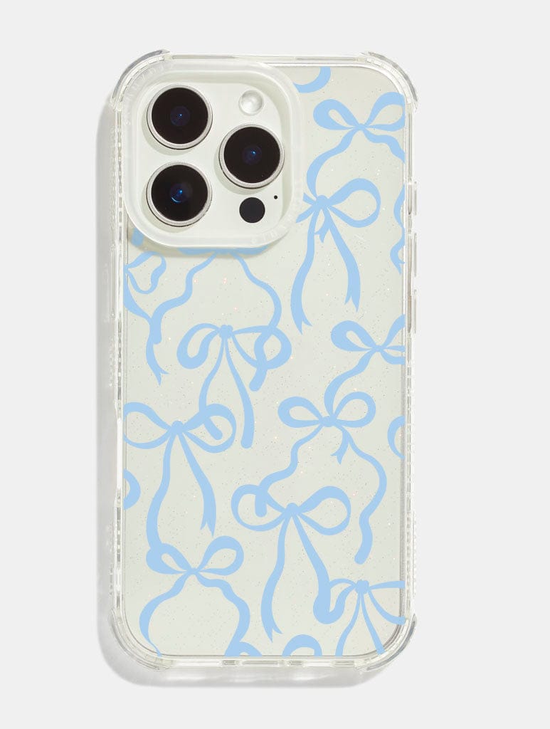 Baby Blue Bows Shock iPhone Case