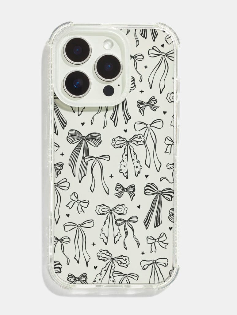 Black Painted Bows Shock iPhone Case