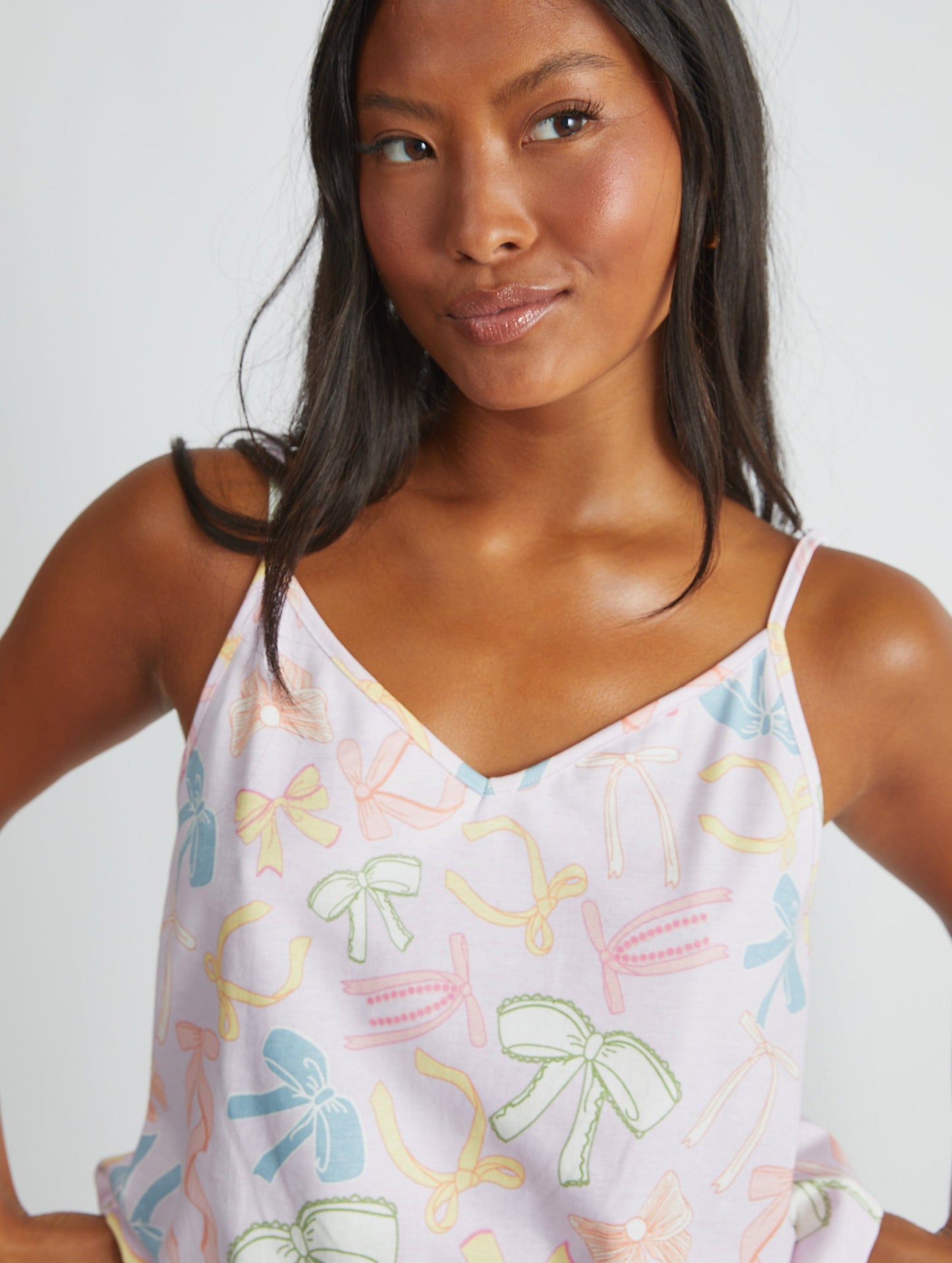 Bow Print Cami & Short Pyjama Set