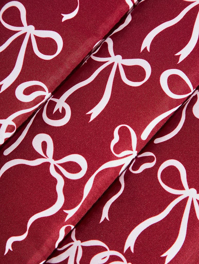 Burgandy Bows Laptop Sleeve