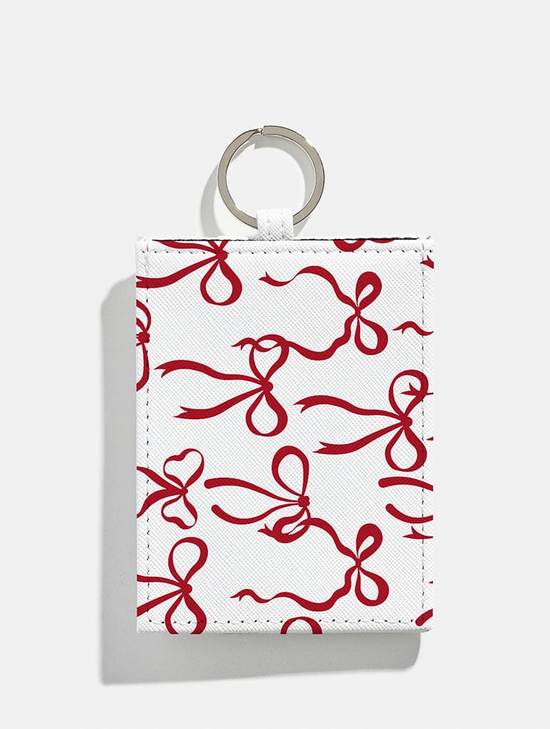 Burgundy Bows Card Holder