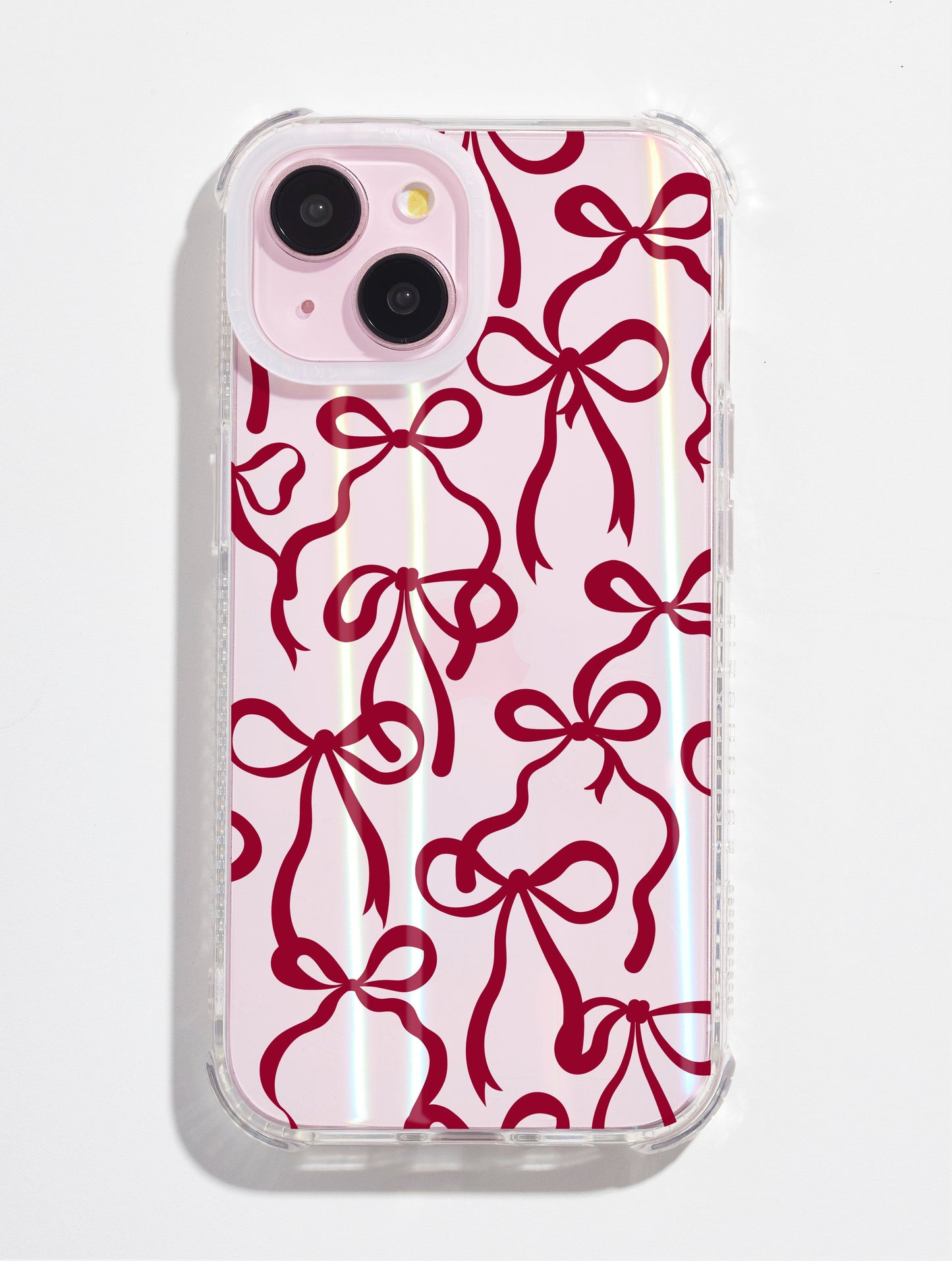 Burgundy Bows Shock iPhone Case