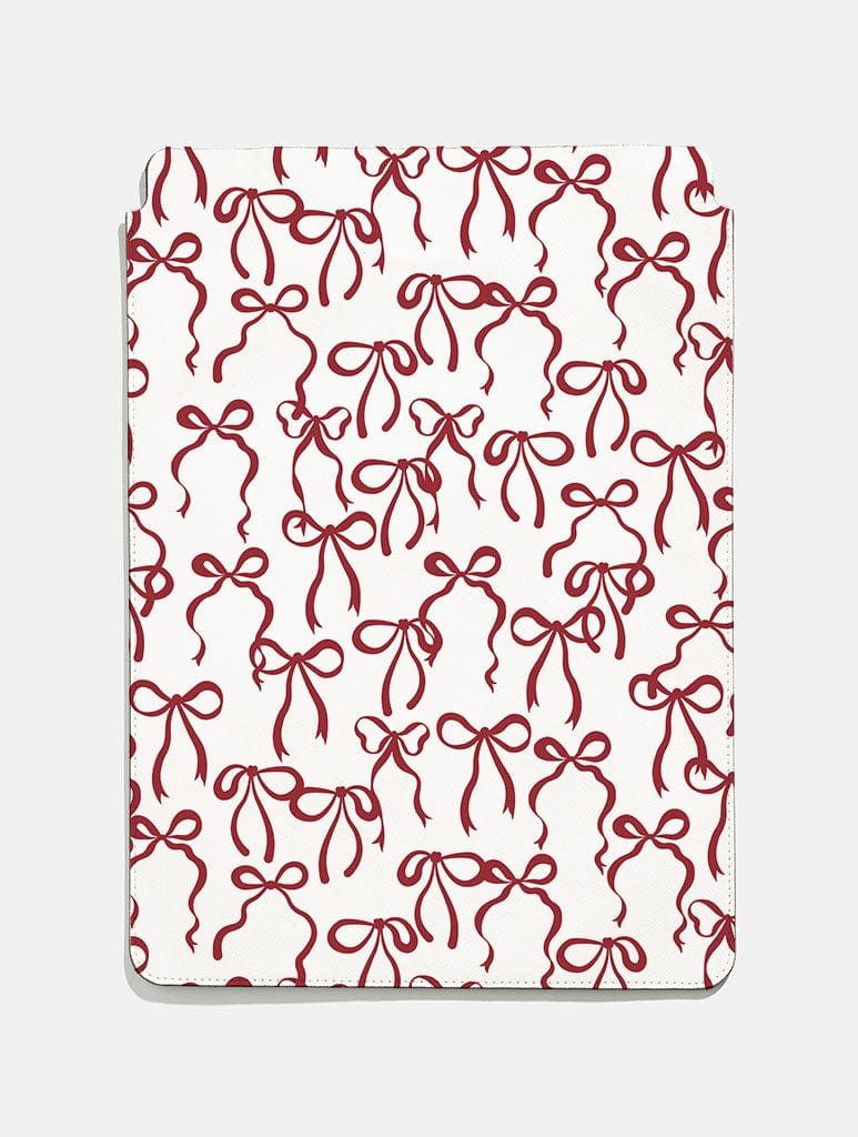 Burgundy Bows Tablet Sleeve