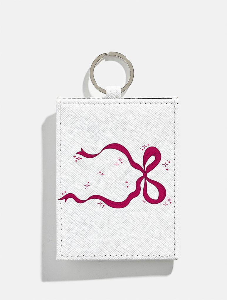 Burgundy Single Bow Card Holder