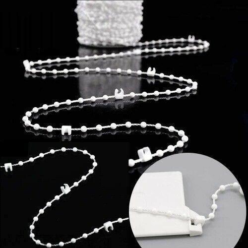Vertical Blind Beaded Clip Bottom Chain - 89mm/3.5inch - 10 Metres