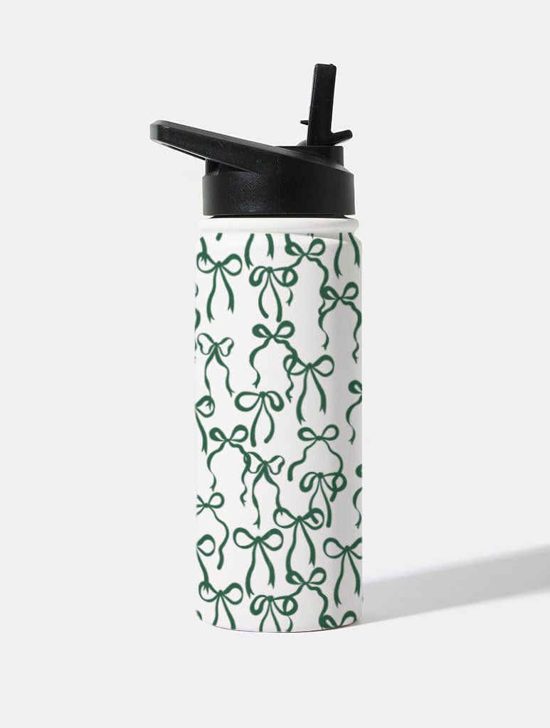 Green Bows 18oz Stainless Steel Water Bottle