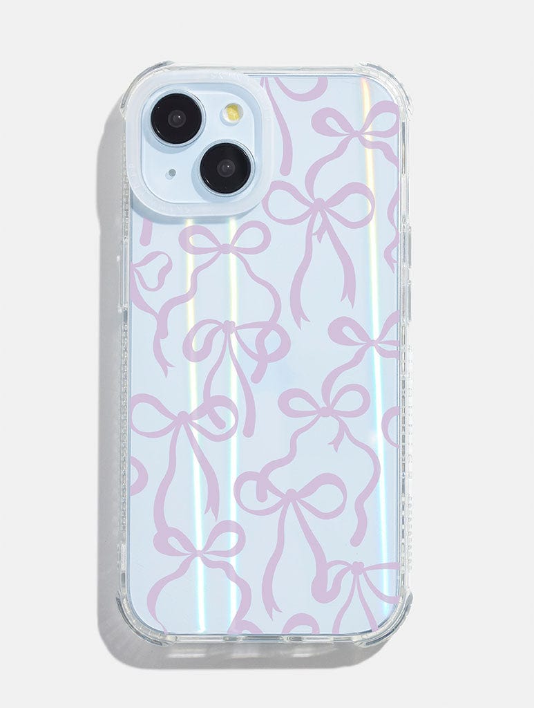 Lilac Bows Holo Shock iPhone Case
