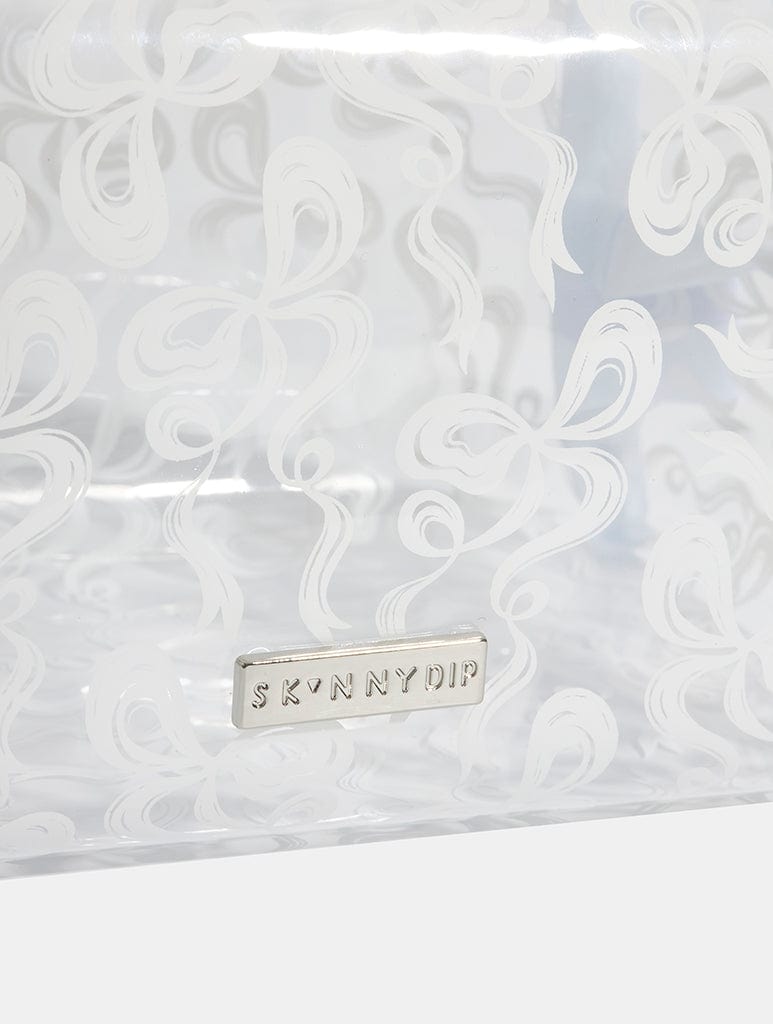 White Bow Makeup Bag