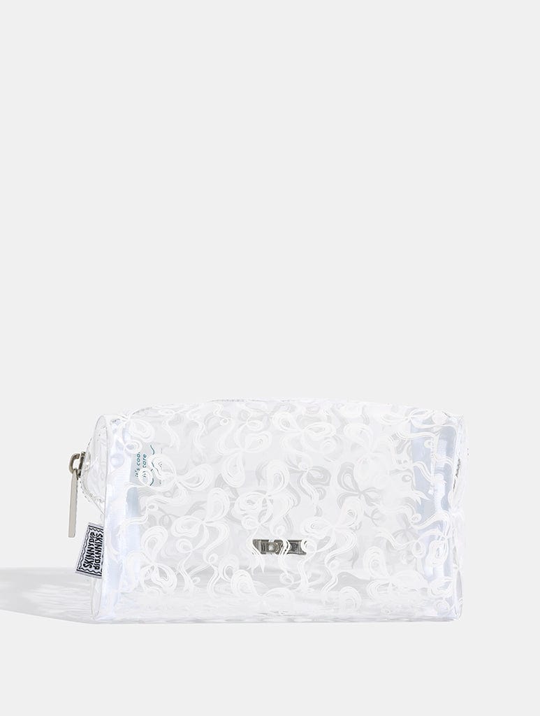 White Bow Makeup Bag