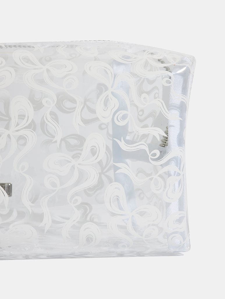 White Bow Makeup Bag