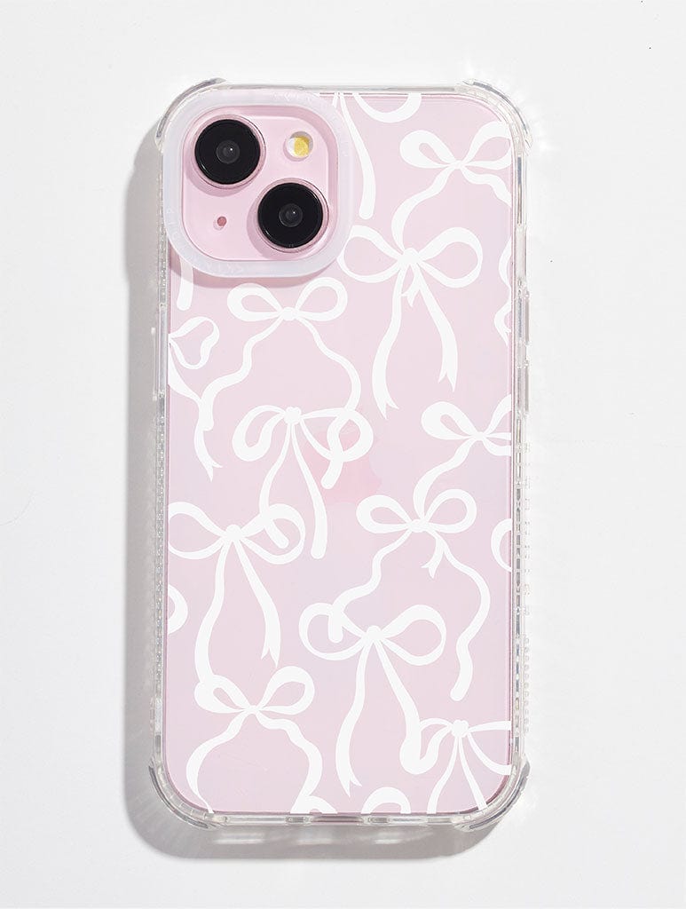 White Bows Shock iPhone Case