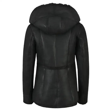Women’s Grey Shearling B3 Aviator Jacket-1