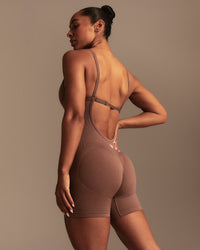 Define 2.0 Seamless Scrunch Short Unitard | Mocha