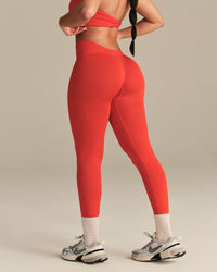 Define 2.0 Seamless Low Back Leggings | Lava Red