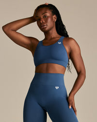 Power Seamless Adjustable Sports Bra | Blueberry