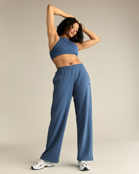 Comfort Lightweight Straight Leg Joggers | Blueberry