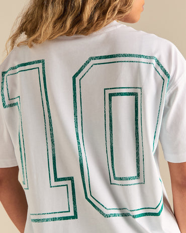 Comfort Oversized "10" Graphic T-Shirt | White