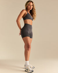 Define 2.0 Seamless Scrunch V-Neck Bra | Graphite