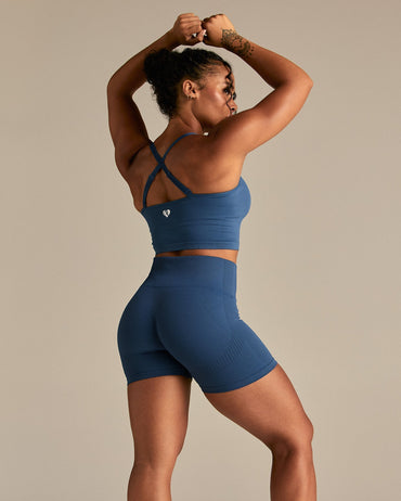 Power Seamless Built-In Bra Tank | Blueberry
