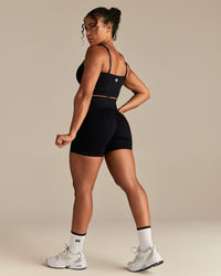 Power Seamless Built-In Bra Tank | Black
