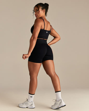 Power Seamless Built-In Bra Tank | Black