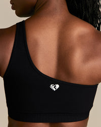 Power Seamless One Shoulder Bra | Black