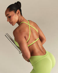 Define 2.0 Seamless Cross Back Bra | Lime Punch
