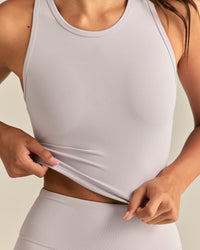 Essential Crop Tank Top | Steel Grey