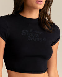 Comfort Graphic Ribbed Baby T-Shirt | Black