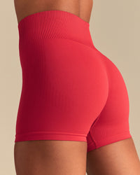 Power Seamless Scrunch Shorts | Spicy Red
