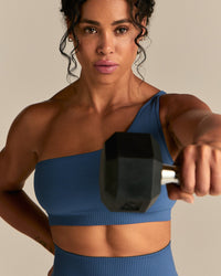 Power Seamless One Shoulder Bra | Blueberry