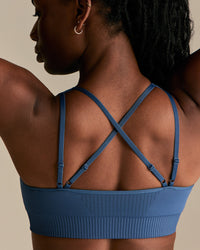 Power Seamless Adjustable Sports Bra | Blueberry