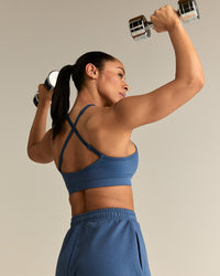 Motion Seamless Racer Front Bra | Blueberry