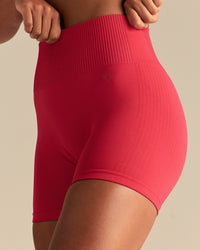 Power Seamless Scrunch Shorts | Spicy Red