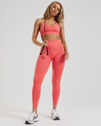 Define 2.0 Seamless Halter Neck Bra | Sunlit Coral