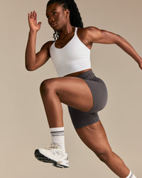 Power Seamless Built-In Bra Tank | White