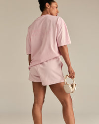 Comfort Summer Sweat Squad Graphic T-Shirt | Vintage Ballet Pink