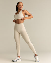 Motion Seamless Halter Bra | Off White