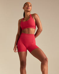 Power Seamless Halter Neck Bra | Spicy Red