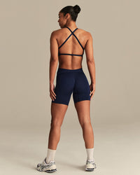 Define 2.0 Seamless Cross Back Bra | Sapphire Blue