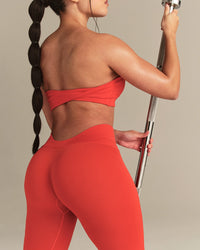 Define 2.0 Seamless Low Back Leggings | Lava Red