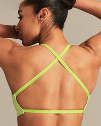 Define 2.0 Seamless Cross Back Bra | Lime Punch