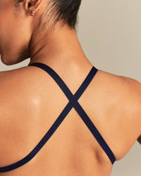 Define 2.0 Seamless Cross Back Bra | Sapphire Blue
