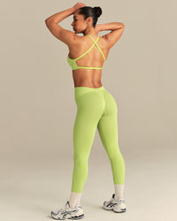 Define 2.0 Seamless Cross Back Bra | Lime Punch