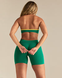 Define 2.0 Seamless Scrunch V-Neck Bra | Amazonia Green