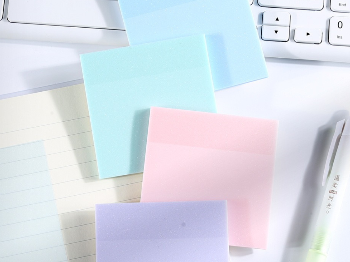Sparkly Transparent Sticky Notes