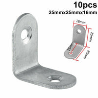 10Pcs Corner Braces Brackets Right Angle L shape Stainless Steel Brace Bracket